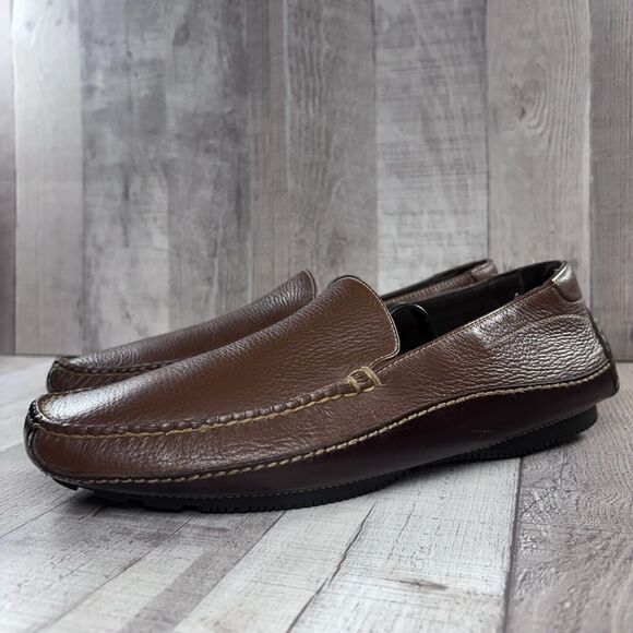 Cole Haan Tucker Venetian Men's 8 Full Grain Leather Loafer Slip On Cognac Brown
